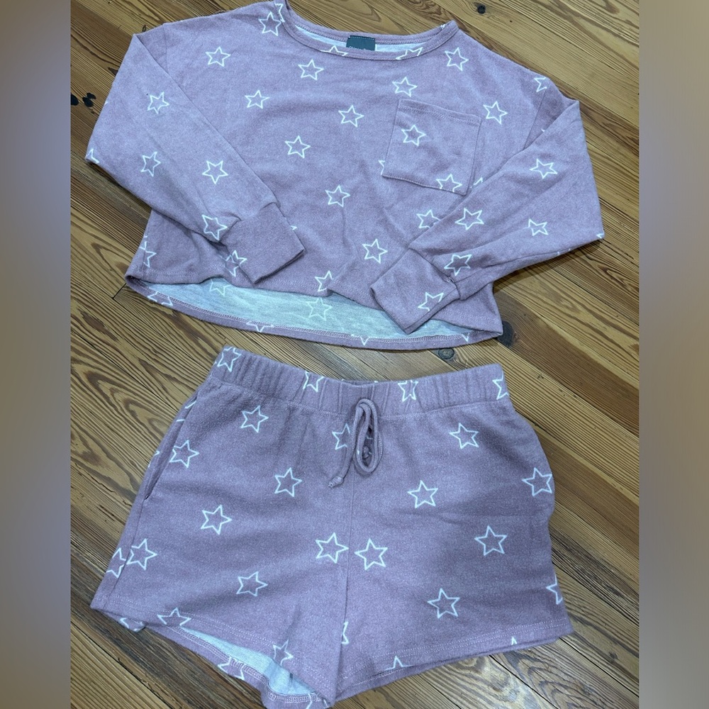 Star Patterned Pink/Purple Lounge Set